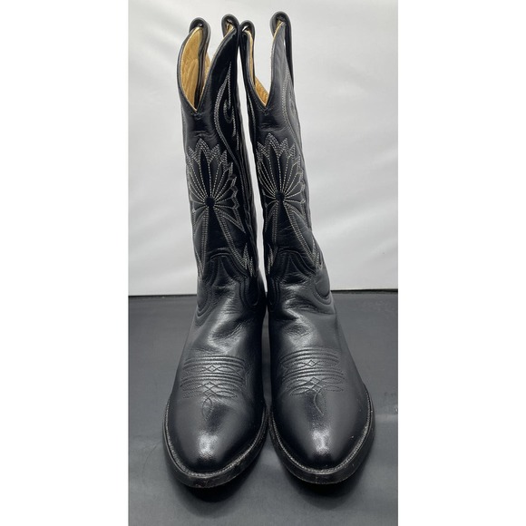Corral Leather Cowboy Boots Black Embroidered Western Mens 8 Fast Shipping main image 11